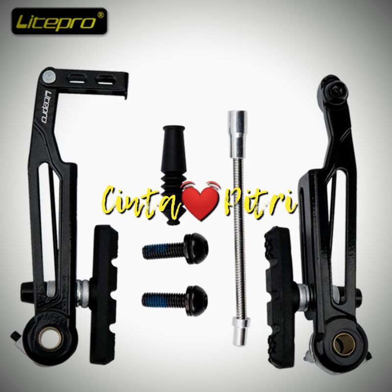 REM V BRAKE LITEPRO LONG ARM ADJUSTABLE SEPEDA LIPAT BMX MTB