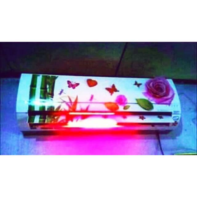 kipas angin model ac 2pk remote karakter lampu led