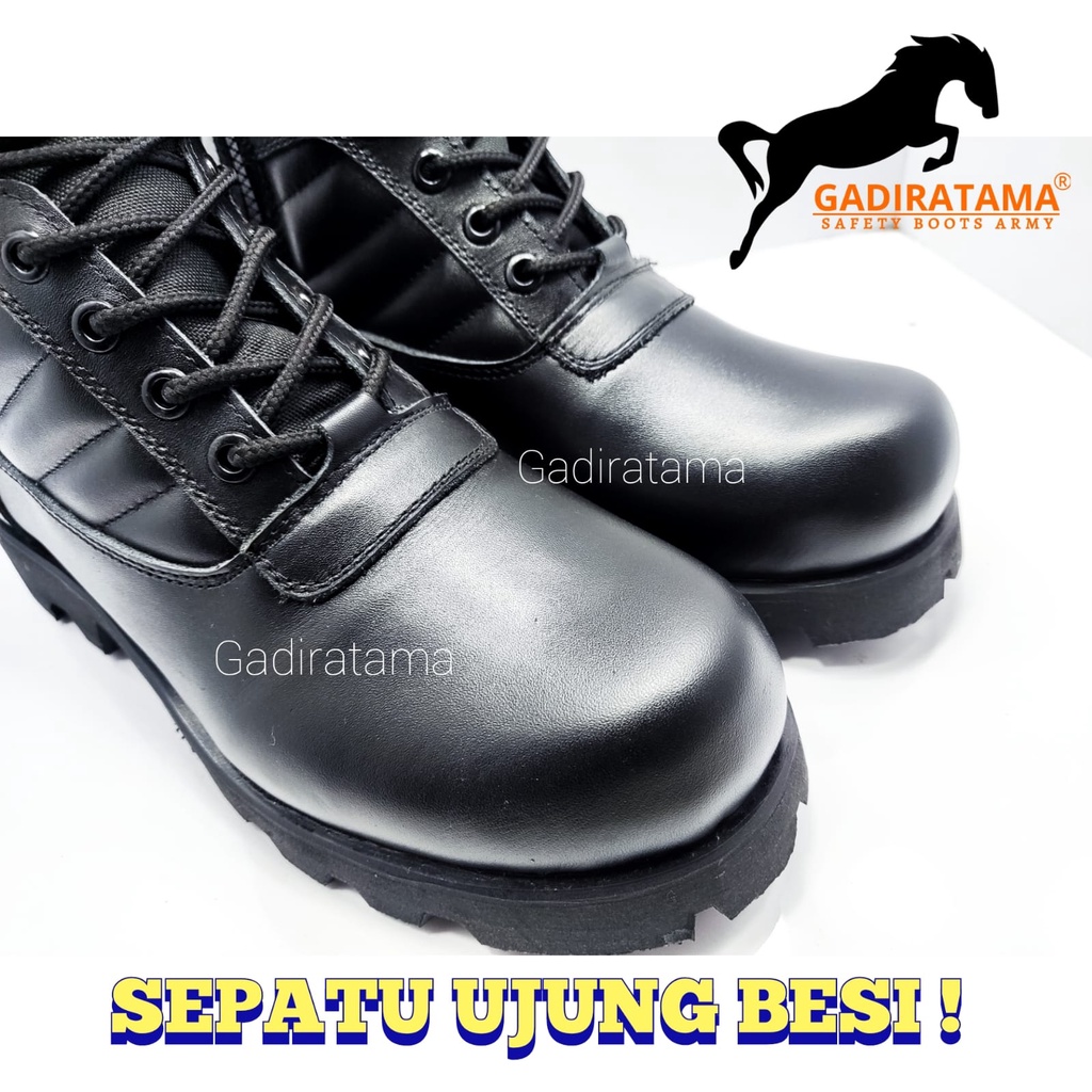 sepatu PDL tni polri sepatu pdl KULIT ASLI terbaru sepatu PDL safety ujung besi security GADIRATAMA !