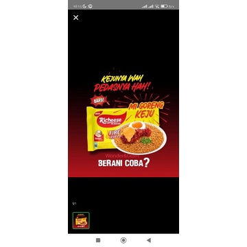 

Mie Richeese Level 3 Pedas Keju & Keju Level 0