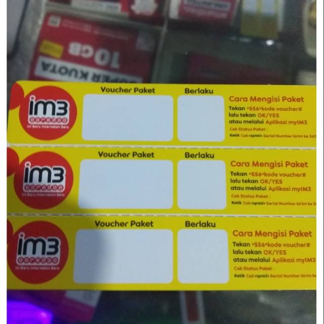 Voucher Kosong Indosat /Voucher Zero Indosat