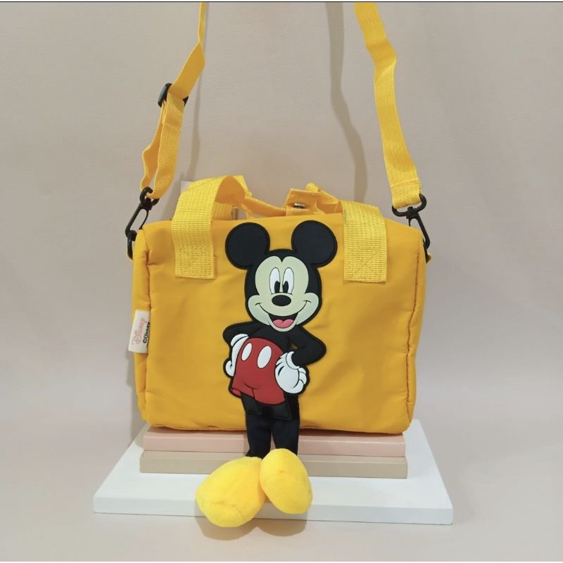 NAOMI - Mickey Esthella Sling Bag- Tas Import Boneka Lucu Wanita / Anak 4 Color Cantik Tas Slempang Mickey Mouse Cute Tas Traveling - tas anak kartun