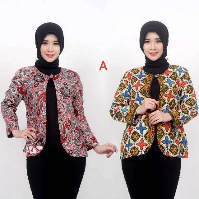 BLAZER BATIK BOLAK BALIK MURAH BOLERO BATIK WANITA OUTER BATIK WANITA