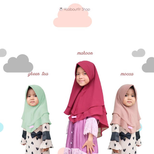 KHAMINI (khadijah mini) - Khimar anak 2 layer