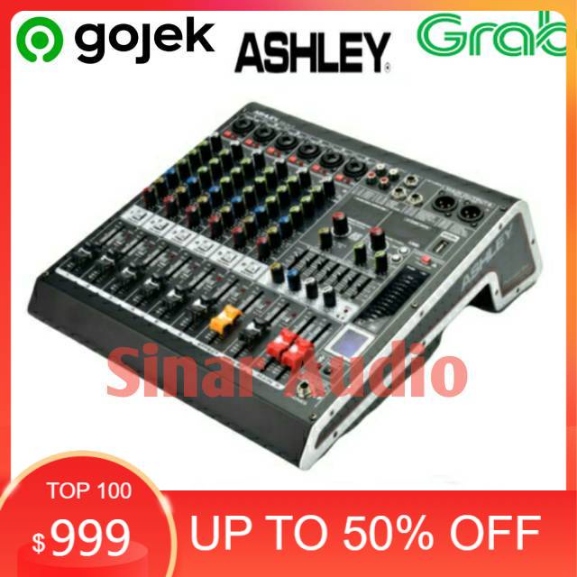 Mixer Ashley 6 Channel Selection-6 Bluetooth Usb Equalizer Original