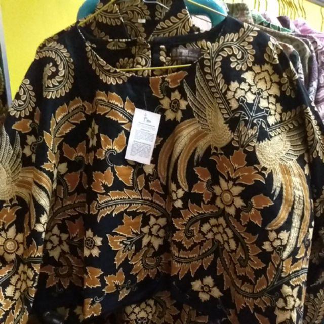 Batik Couple 2543 Blus Batwing Rok Lilit Kemeja Pria Wanita Modern Premium Sarimbit Katun