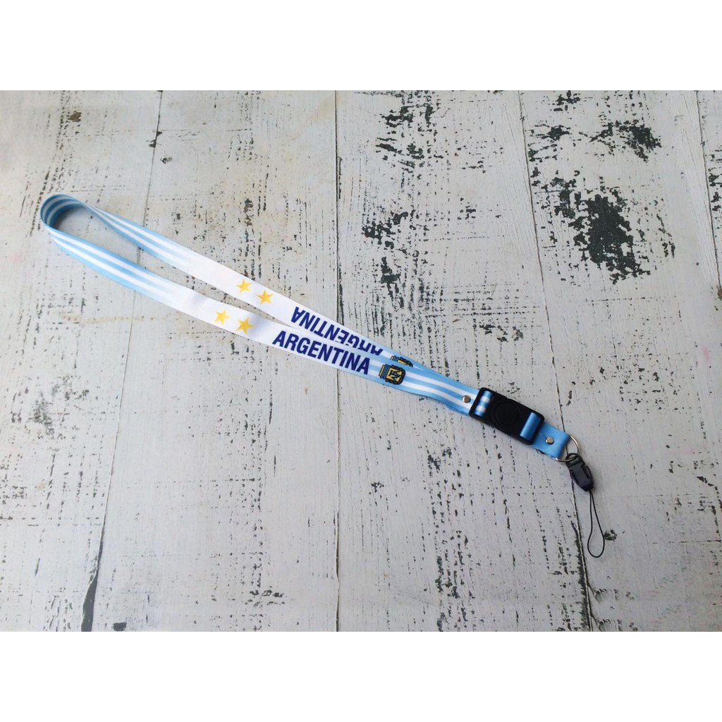 ARGENTINA GANTUNGAN HP/TALI LANYARD ID CARD PIALA DUNIA WORLD CUP