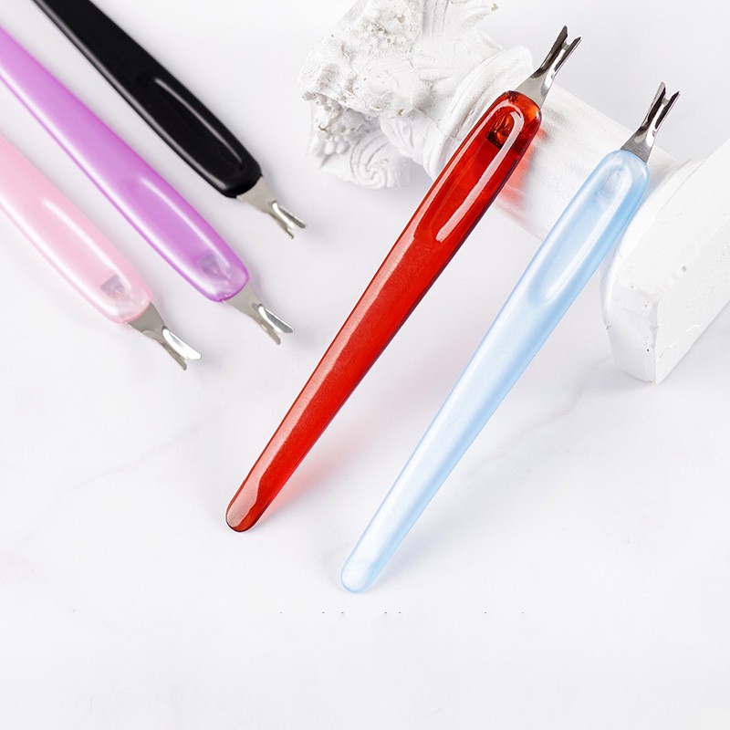 Stainless Steel Cuticle Pusher Nail Art Fork /Cuticle knife Trimmer /V-Shaped Fork Manicure Pedicure Cleaner Care Tools