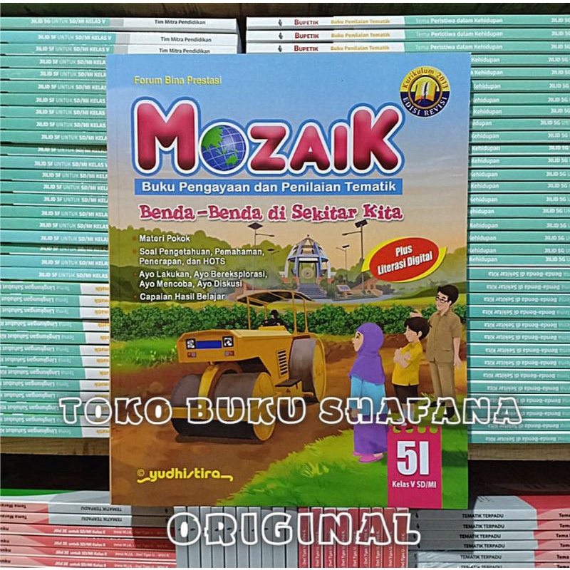 Paket 4 Buku Mozaik 5F 5G 5H 5I Yudhistira Kelas 5 SD K13 Revisi - Pengayaan &amp; Penilaian Tematik