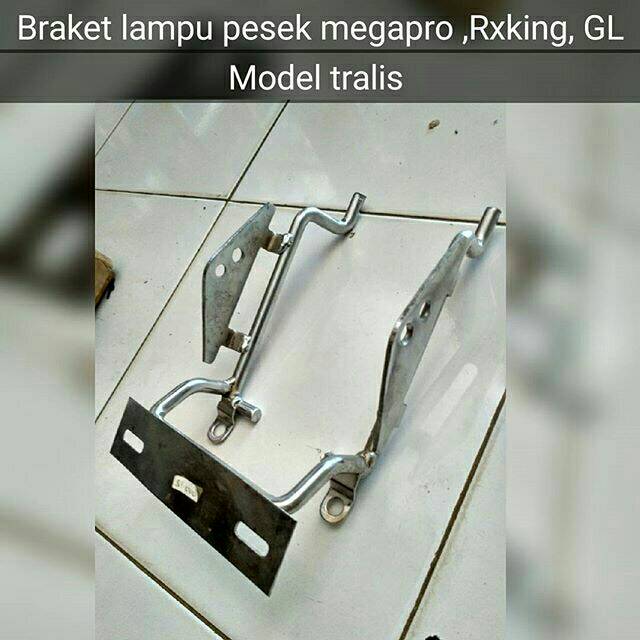 Braket lampu pesek model tralis RXking, Megapro