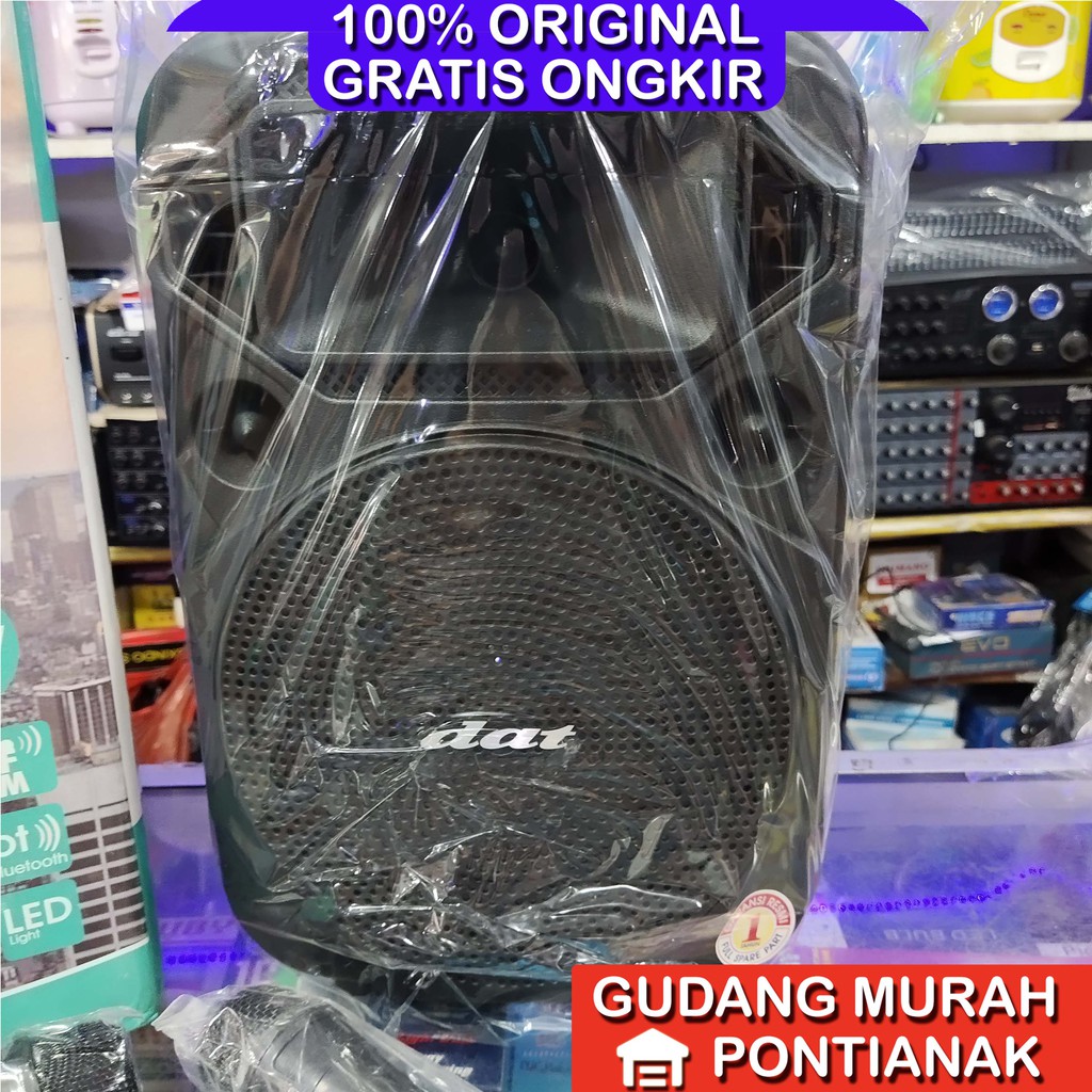 DAT DT 815AS  bonus 2 Mic Wireless Speaker Bluethoot Karaoke seperti GMC Ampli meeting 8&quot; 8inch