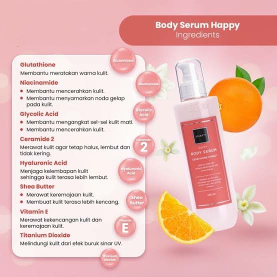 Scarlett Whitening Body Serum Scarlet Happy Series