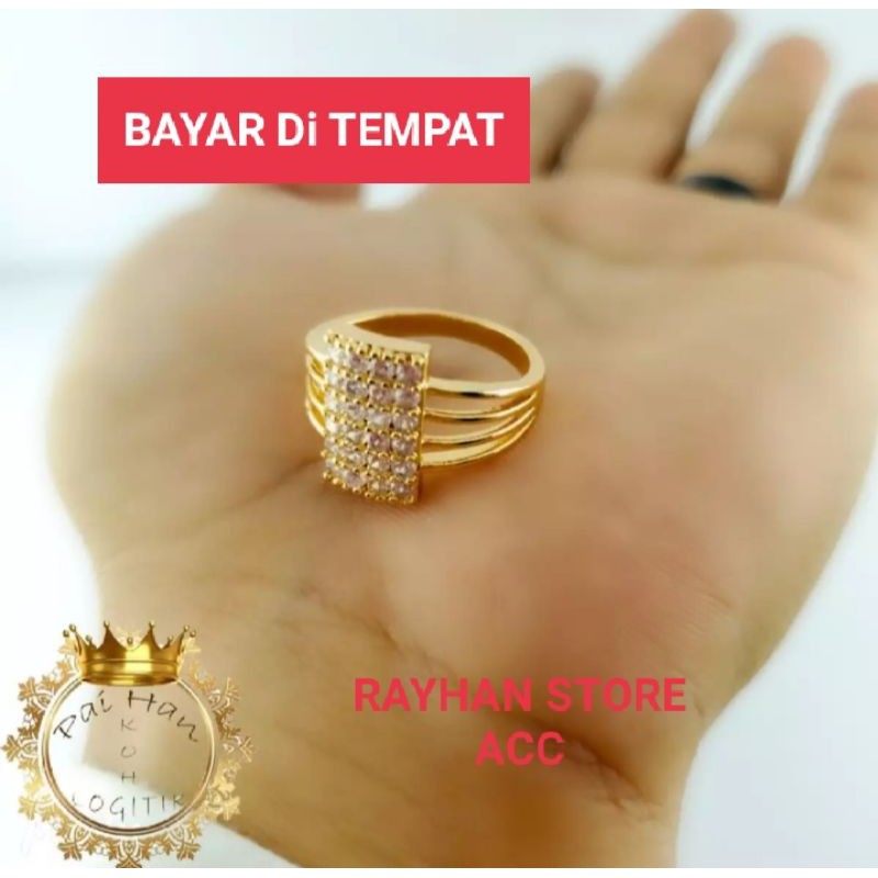 Cincin xuping cantik perhiasan wanita motif gold