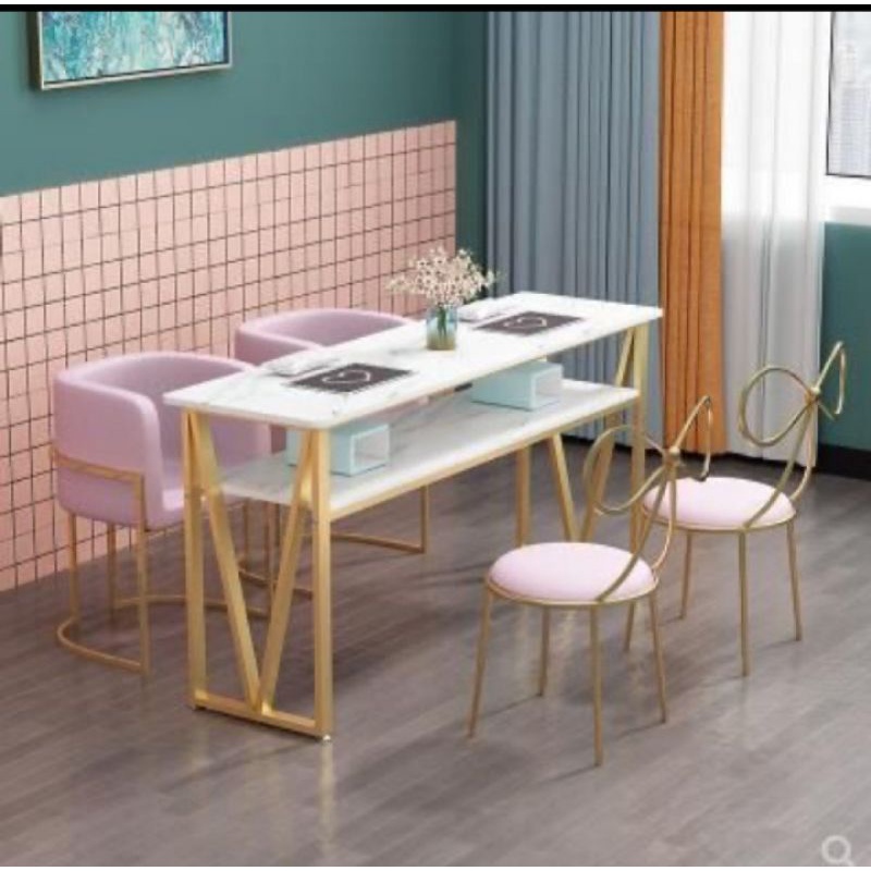 set meja kursi nail art