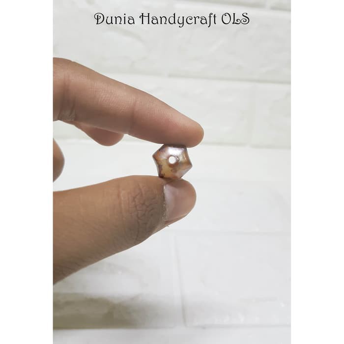 DIY Mote Rustic Bulat Bersudut 12 mm Bahan Kerajinan Tangan Charm Tas