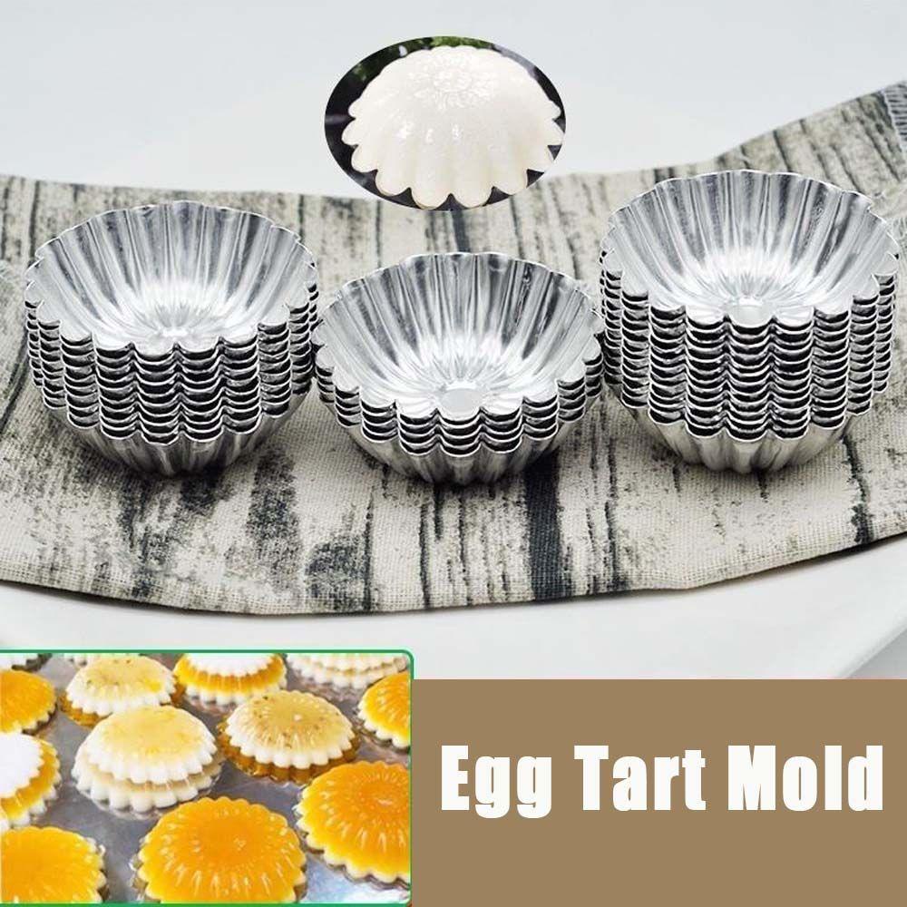 Nickolas1 Cetakan Kue Tart Reusable 25pcs Cookie Pastry Alat Kue Baking Egg Tart Mold