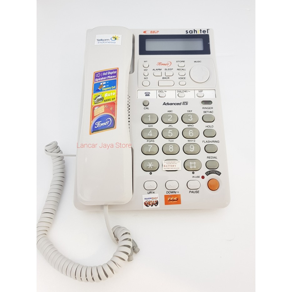 TERMURAAH SAHITEL S77 Putih / Telepon Rumah Kabel Sahitel S-77 (White) .