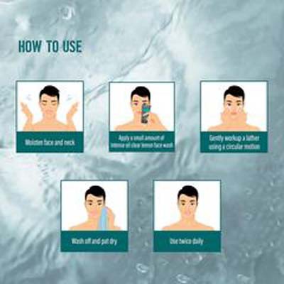 Himalaya Men Intense Oil Clear Lemon Face Wash 50ml 100ml