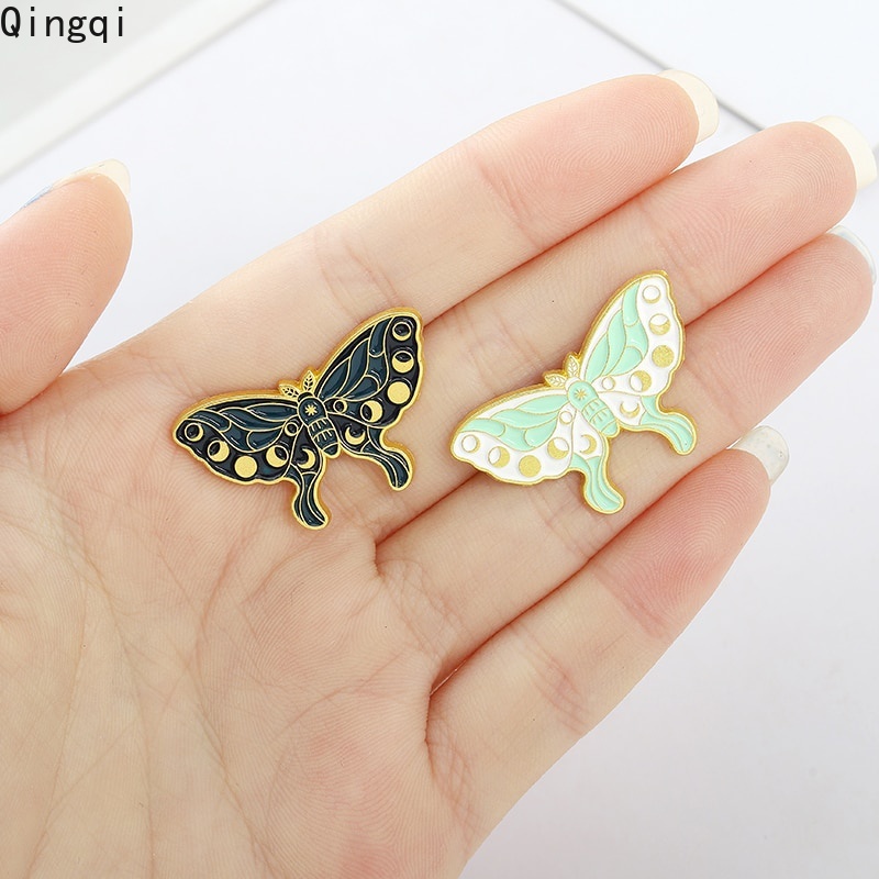 Luna Bros Pin Enamel Bentuk Kupukupu Untuk Aksesoris Fashion Wanita