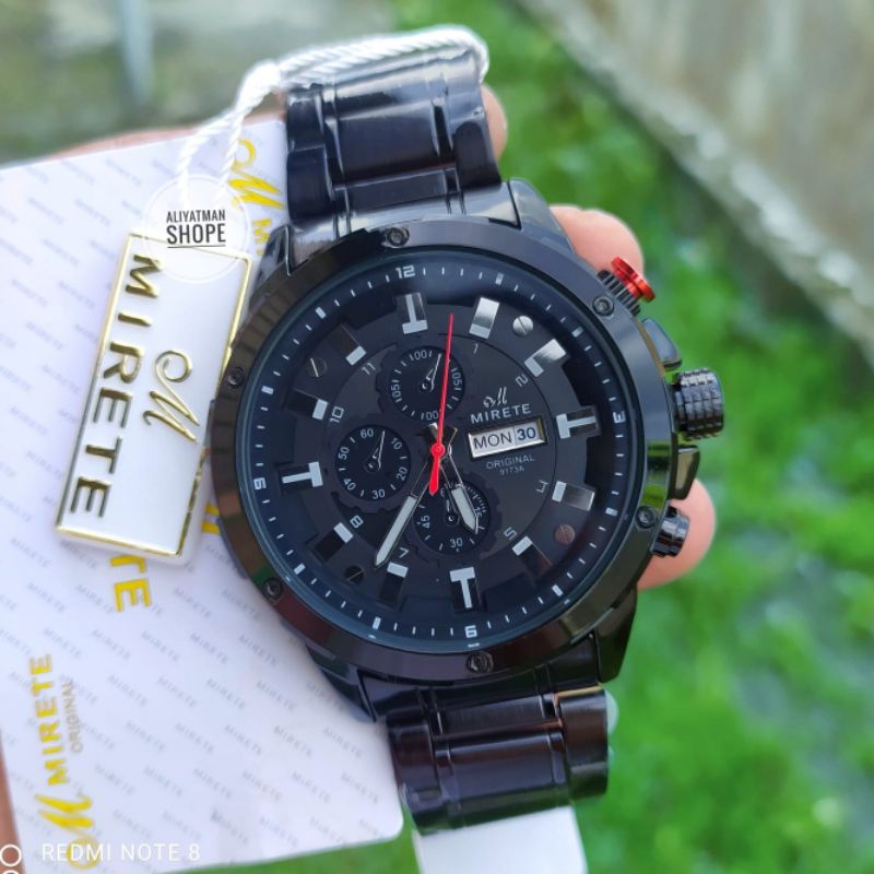 JAM TANGAN MIRETE TERBARU NEW GENERASION HITAM ROSGOLD, JAM TANGAN KASUAL PRIA RANTAI STAINLIS STEL TAHAN AIR COD BAYAR DI TEMPAT/MIRETE ORIGINAL/ JAM TANGAN PRIA TERLARIS RANTAI ANTI KARAT MIRETE_MIRETE_MIRETE