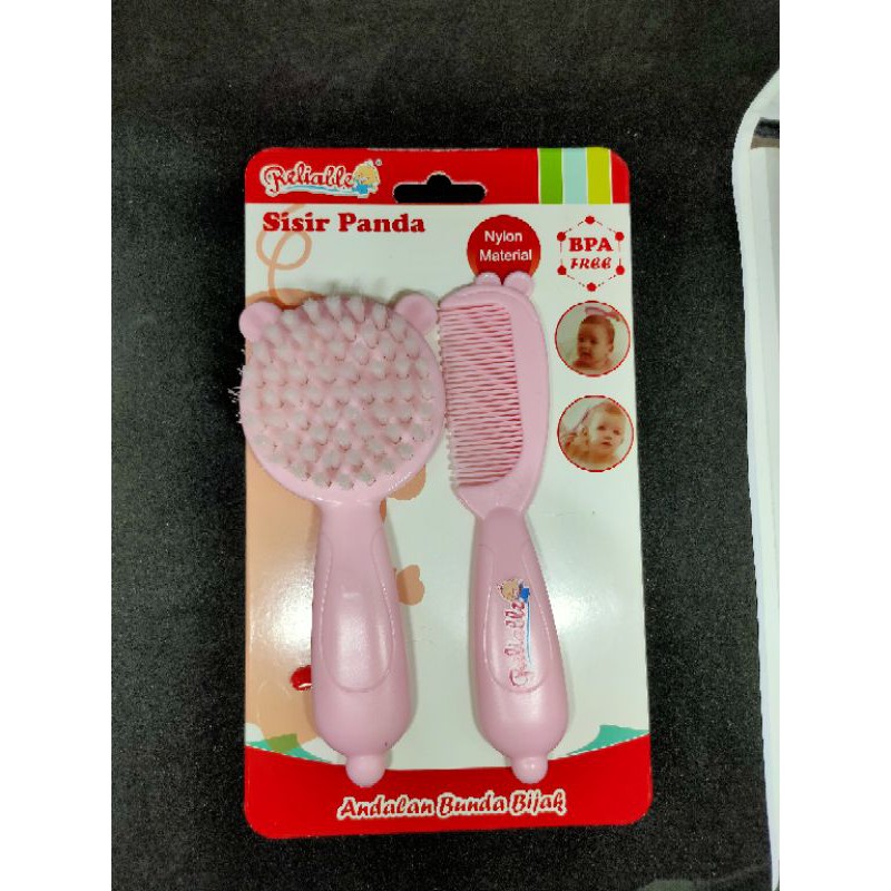 Sisir Bayi Reliable Sisir Panda / Bursh And Comb Reliable Panda Series