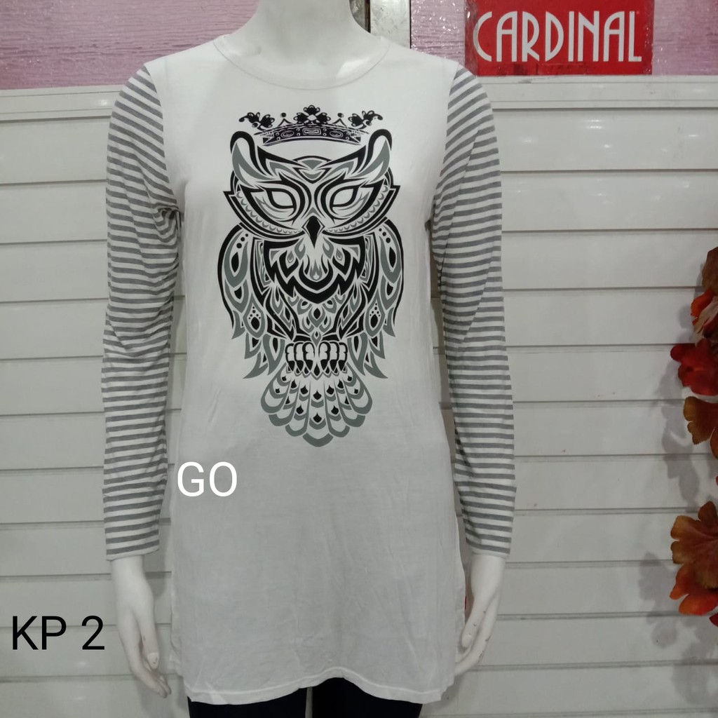 gof KP CARDINAL GIRL Kaos Cewek Baju Atasan Perempuan Pakaian Wanita Lengan Panjang