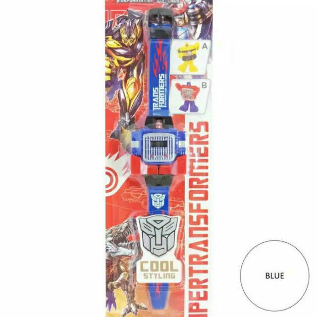 Ready 3 Warna Jam Tangan Anak Robot Transformers Rubber Digital