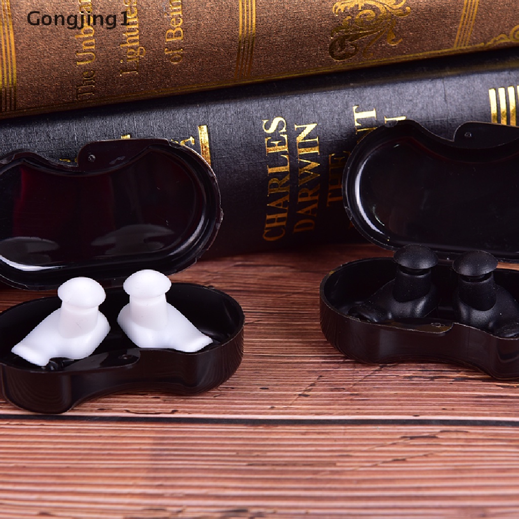 Gongjing1 Earplugs Bahan Silikon Anti Air / Debu Untuk Olahraga Air / Diving / Renang