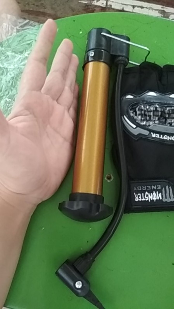 Pompa Angin Ban Sepeda Balon Kasur Bantal Renang Angin Mini Portable - Emas