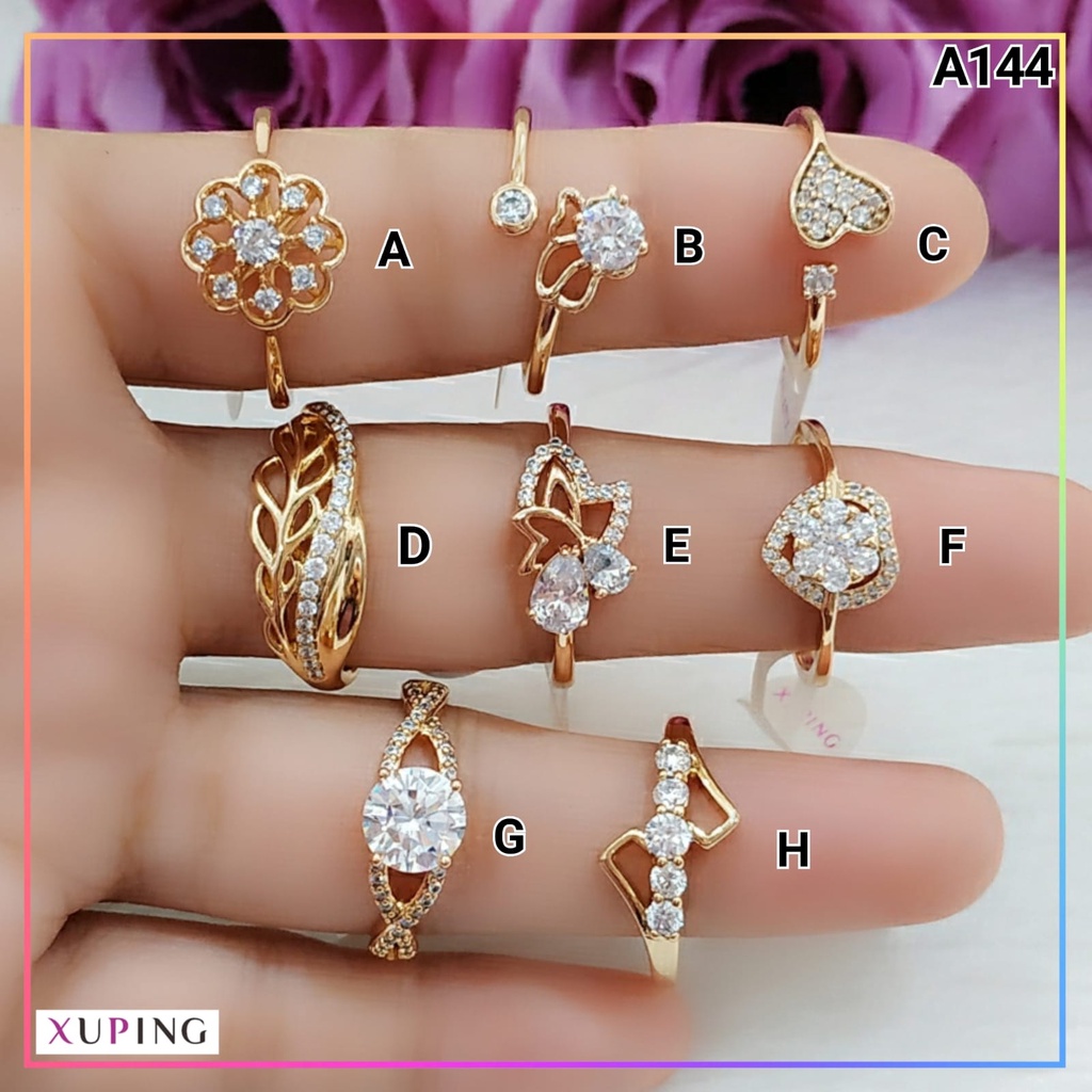 Cincin xuping cincin dewasa premium permata kilau super elegan dan cantik lapis emas gold A144