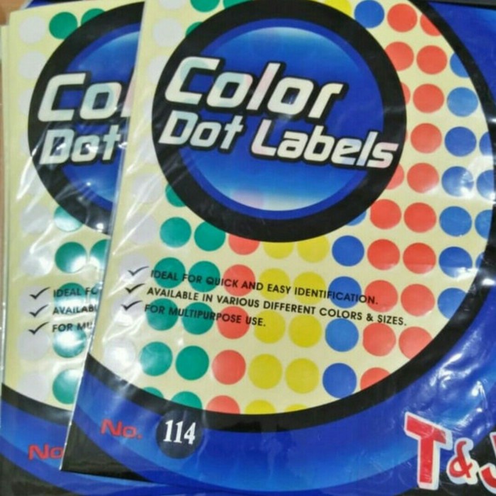 

STICKER LABEL BULAT TOM&JERRY NO 114 CAMPUR WARNA DIAMETER 13MM