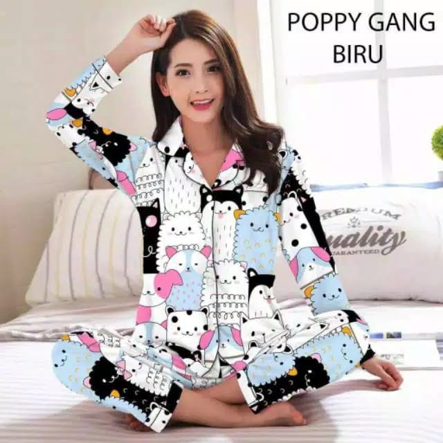 dealshop BAJU TIDUR PIYAMA POPPY GANG