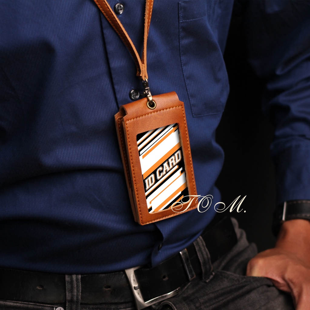 

FRONT Name Tag Kulit / ID Card Holder Kulit / Id Card / Gantungan ID Card Murah