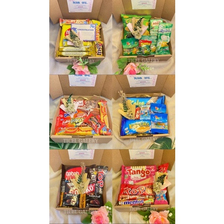

Hampers snack box gift kado ulangtahun graduation wisuda anniversary semprotulation anak pacar cewe cowo