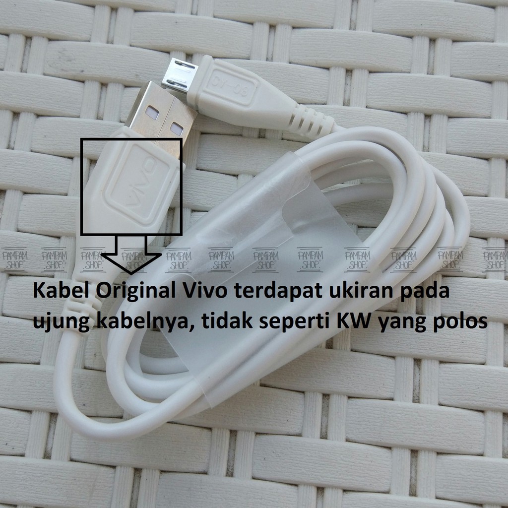 Kabel Data Vivo Fast Charging 2A Ampere Micro USB Original V5 Plus V5S V7 Y65 Y69 Y21 Y53 Y55 Y55S