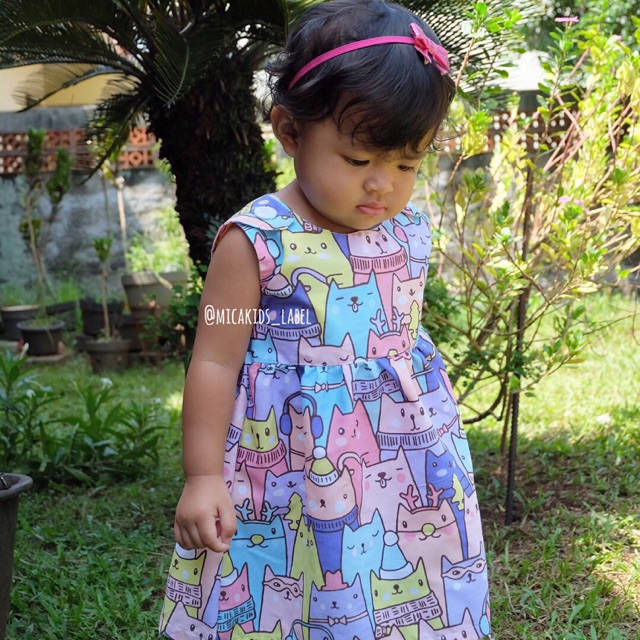 Dress anak murah tangan kuntung baju anak murah