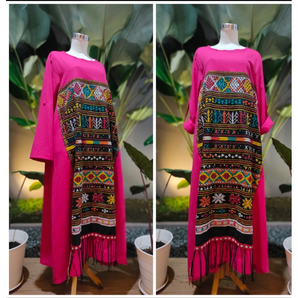 Baju dress modern etnik murah