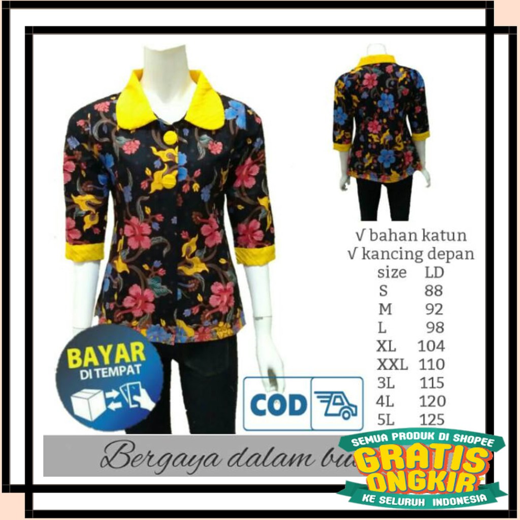 BATIK ANAK DEWASA ORANGTUA ALISAN / PREMIUM CLAS- ATASAN BATIK WANITA-BLOUSE BATIK-BATIK