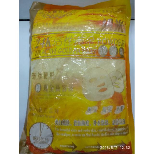 Masker Gold Powder 24K Bubuk 1000gr / Masker Wajah Bubuk Gold 24K