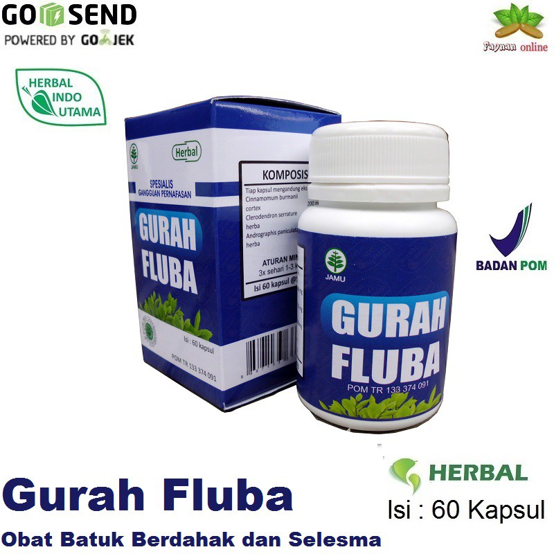 Gurah Fluba Herba Indo Utama Obat Batuk Berdahak Dan Salesma 60 Kapsul Indonesia