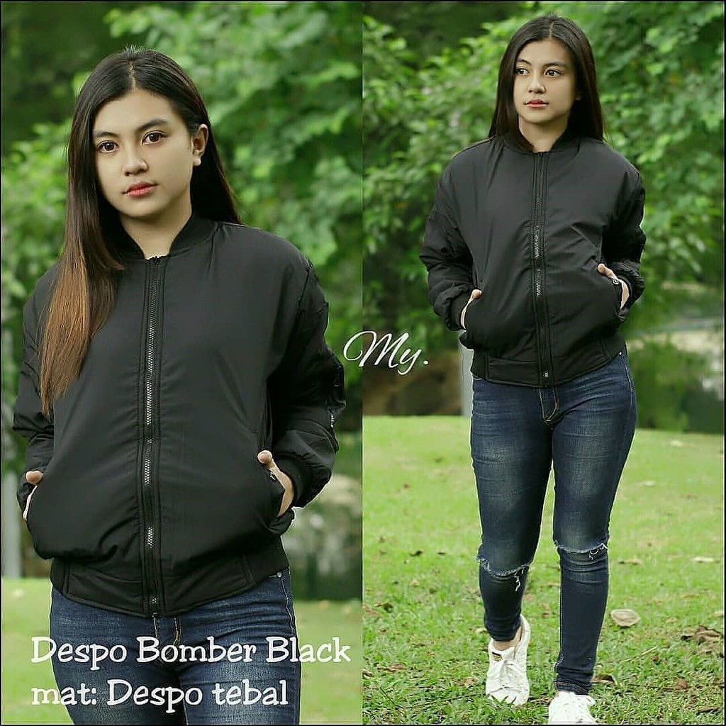 PEMIUM Jaket Bomber Taslan Wanita Slim WATERPTOOF - Jaket Pilot Termurah - Jaket Motor Bikers Cewe