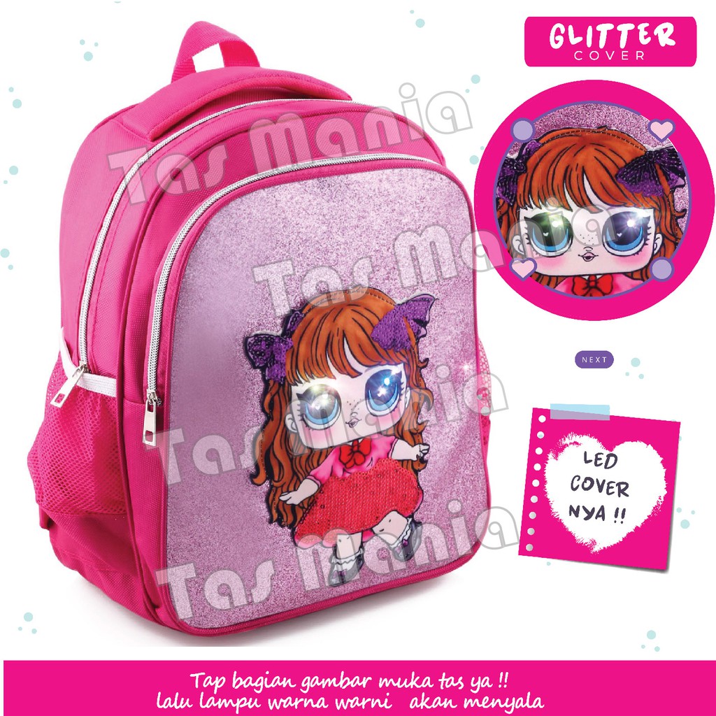 SPESIAL PRICE TAS RANSEL ANAK LOL LONG HAIR Ransel SD Glitter LED MUSIC - TAS RANSEL ANAK SEKOLAH