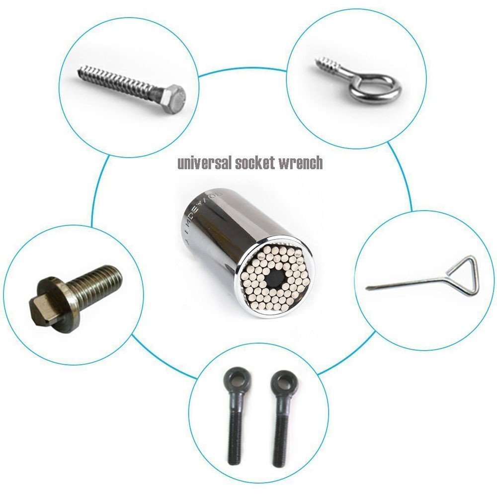 SAIKE Kepala Gator Grip Universal Socket Bolt Only 7-19mm