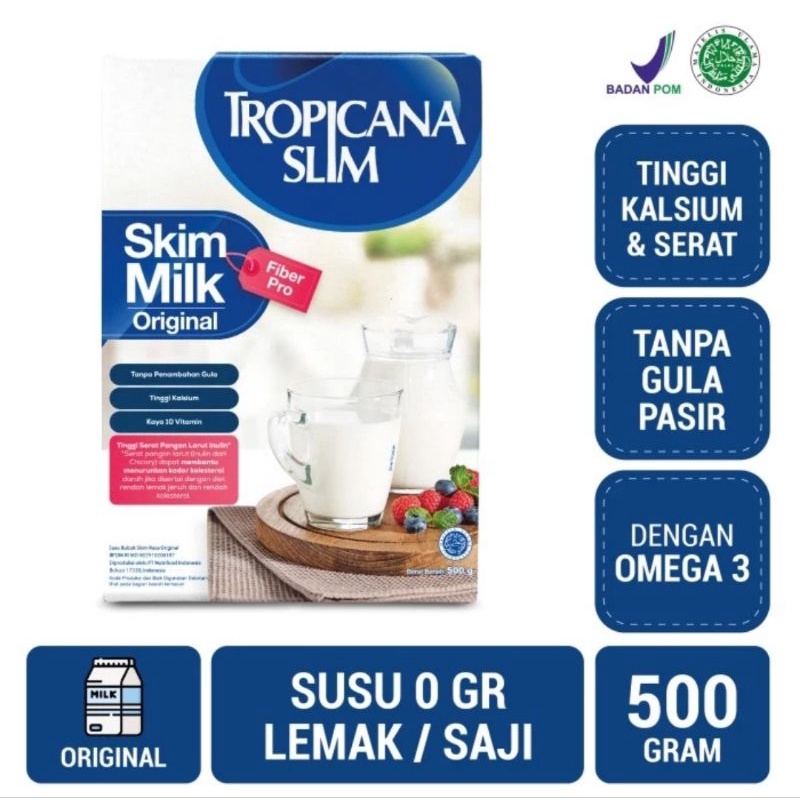 

Tropicana Slim Skim Milk Fiber Pro Original 500gr