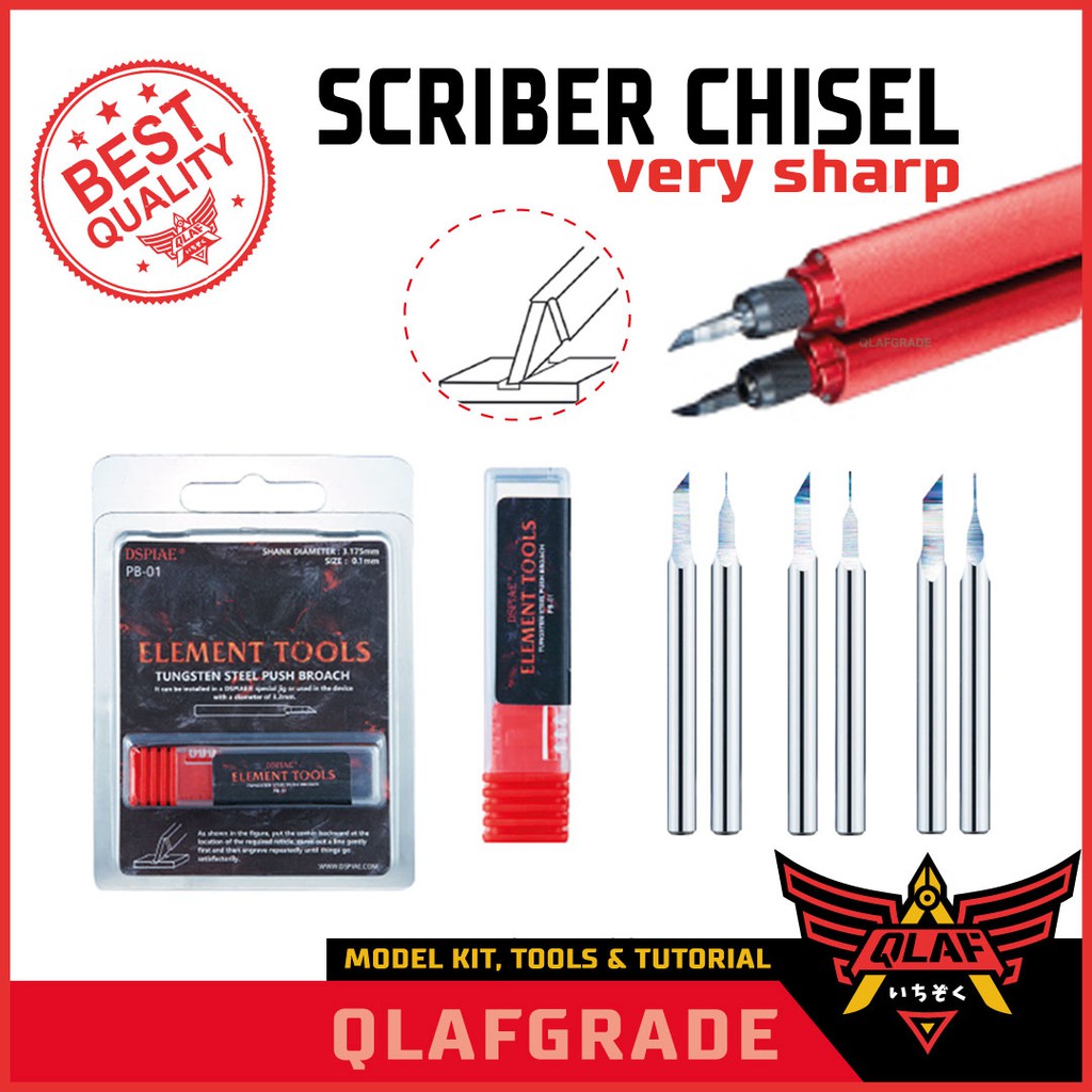 SCRIBER CHISEL BLADE PUSH TUNGSTEN STEEL dspiae carving mata scribing