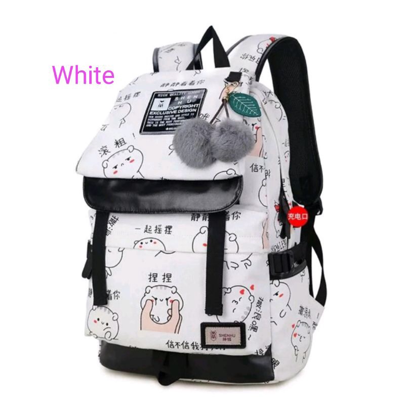 Tas Ransel Kartun Sekolah Anak Perempuan Laki Laki Free Gantungan SD SMP SMA Kekinian Model Terbaru-1