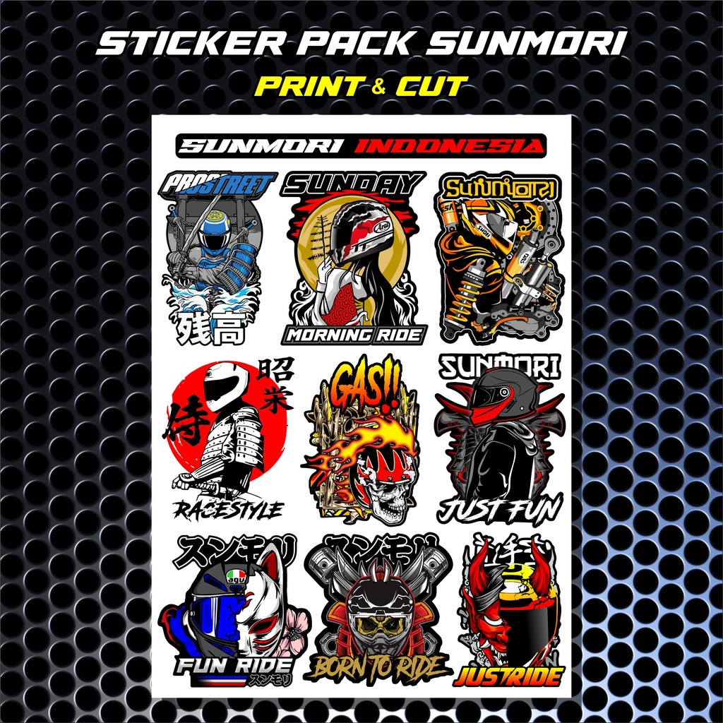 Stiker Sunmori Sticker Racing Motor