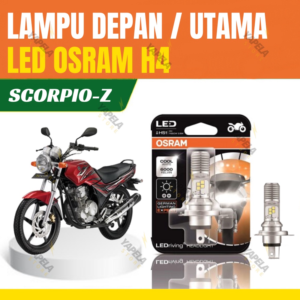 Lampu Depan LED Motor Scorpio Z 2007-2014HS1/H4 OSRAM Original