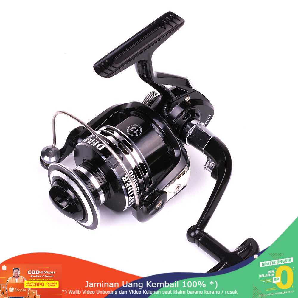 (BISA COD) RVOSTR Debao Dark Spider DS3000 Spinning Reel Pancing 5.2:1 12+1 Ball Bearing