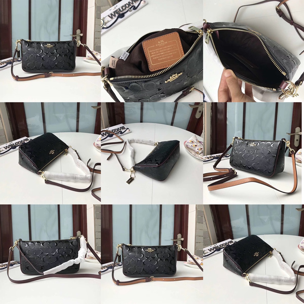 56518 coach  Shoulder belt  Shiny patent leather material  Lady's shoulder bag crossbody bag hand bag